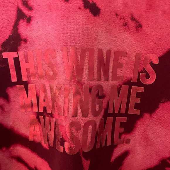 Brunette the Label This Wine is Making Me Awesome Crewneck Sweater S/M - Picture 3 of 6